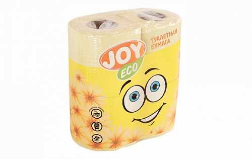 Туалетная бумага JOYeco 2слойная 4рулона желтая