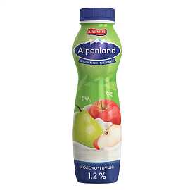 Напиток йогуртный АЛЬПЕНЛЕНД яблоко-груша 1.2% 290гр