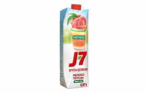 Сок яблочно-персиковый с мякотью 0.97л тетра-пак J-7
