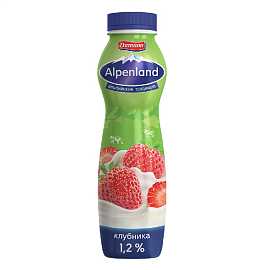 Напиток йогуртный АЛЬПЕНЛЕНД клубника 1.2% 290гр