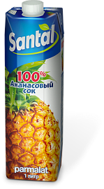 Сок САНТАЛ ананасовый 100% 1л