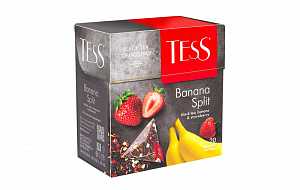 Чай TESS Банана Сплит черный клубника банан 1.8г*20 пирамид 36гр