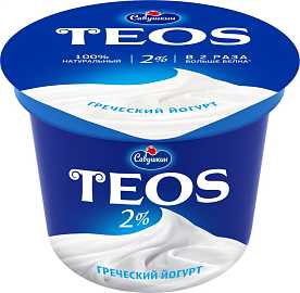 Йогурт греч TEOС натур 2% 250гр